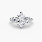 Three-Stone with Pavé Band
