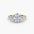 Three-Stone with Pavé Band