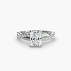 The Emerald Twist Pavé Ring